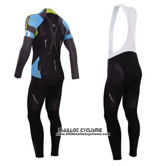 2014 Maillot Ciclismo Pearl Izumi Noir et Azur Manches Longues et Cuissard